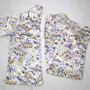 pijama satin estampada de flores