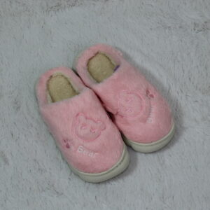 pantuflas bordadas oso rosadas