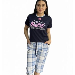 pesquero algodón pantera rosa color azul